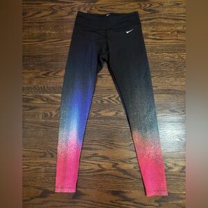 Nike running spandex leggings gradient